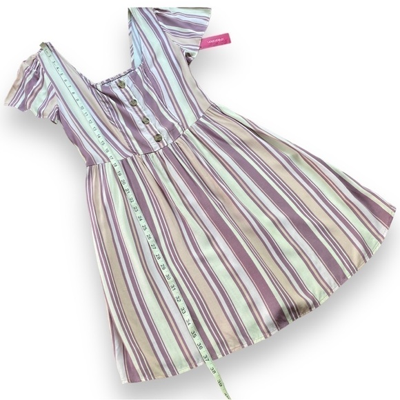 New Xhilaration Pink Stripe Short Sleeve Sun Dress | Size Small - Picture 11 of 14